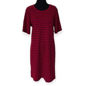 OLD NAVY Red and Navy Stripe T-Shirt Dress Size Large- NEW